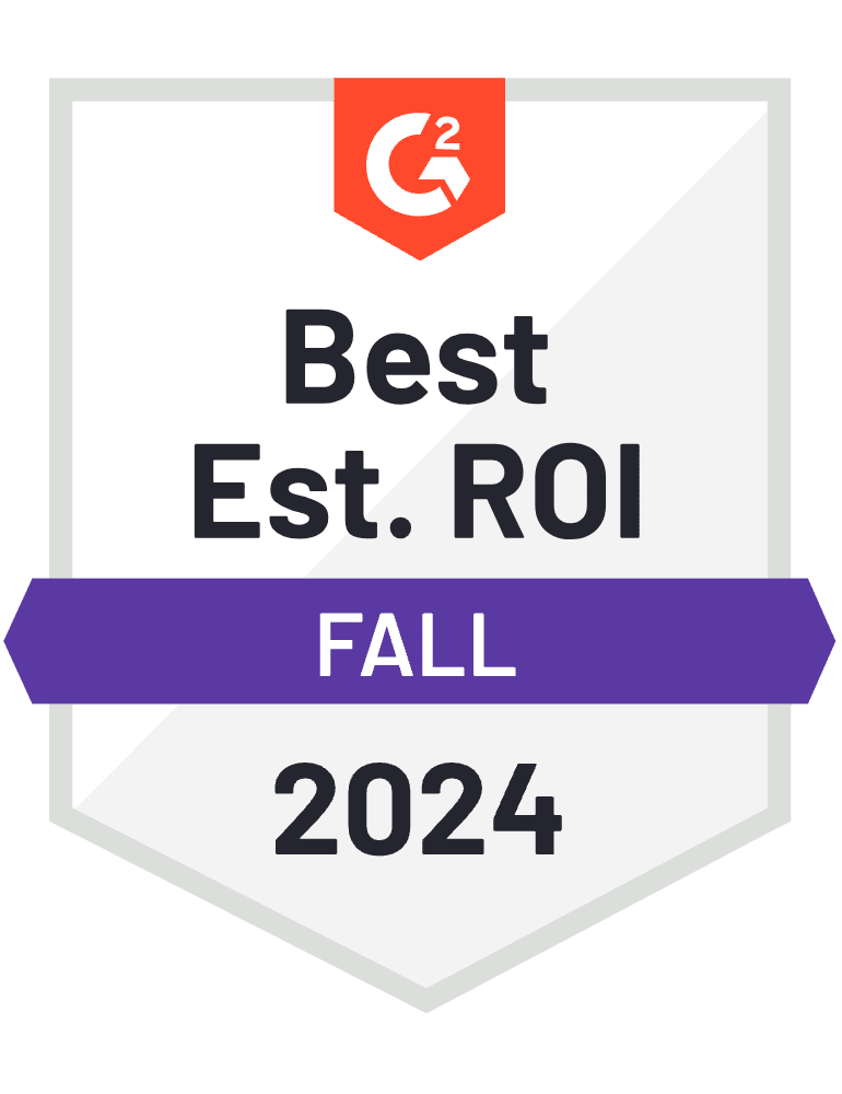 G2 Badge for VeriScan Age Verification: Best Estimated ROI